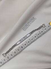 Вешалка петелька цепочка серебристая Миу. с белой эмалью