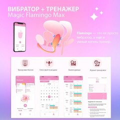 Вибромассажёр с интеллектуальным управлением Magic Flamingo Max от Magic motion, розовый