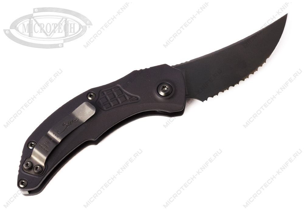 Нож Microtech Bastinelli Brachial DLC Shadow Serrated 268A-3DLCTSH