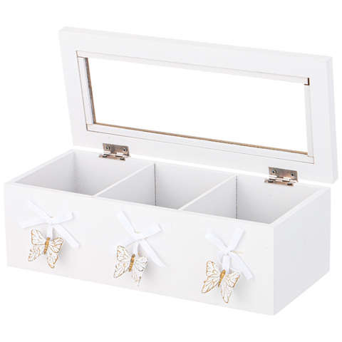 Шкатулка для чая с 3 отделениями 