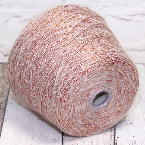 Смотка вискоза/люрекс/кидмохер 300 медно-серый