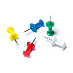 
          Кнопки силовые, гвоздики Alingar, 7 мм, пластиковые, ассорти, картон. уп. 50 шт.