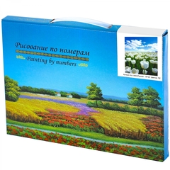 Картина по номерам Alingar, 20х30 см, 12 цветов, с акриловыми красками, холст на подрамнике, "Белые тюльпаны"