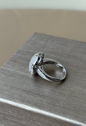 Кольцо-из серебра 925 пробы с куб. микроцирконами коллекция Ton Joli