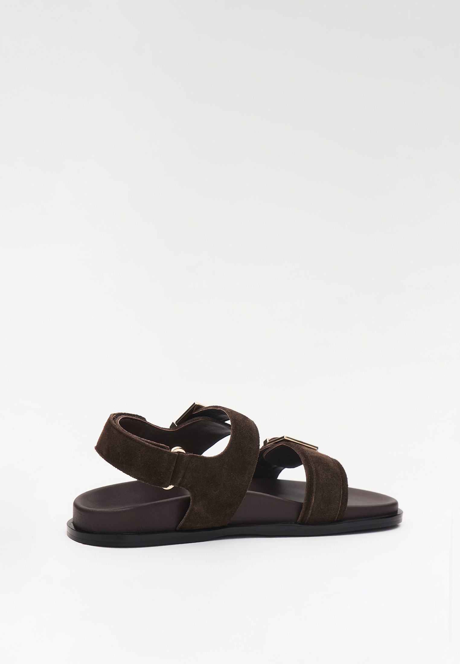 Сандалии из натуральной замши, коричневый