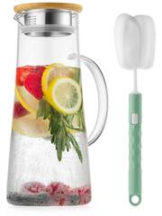 Кувшин для воды Glaffe с фильтром в крышке стеклянный, 1450 мл