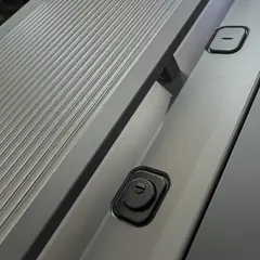 Уличная входная дверь с терморазрывом Термолаб 1 тепло 10 Серый софт рельеф, продольный молдинг