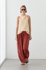 Massimo Dutti Свободные брюки-саруэль, черепичный