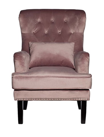 Кресло велюровое дымчато-розовое (с подушкой) (24YJ-7004-06418/1) Garda Decor