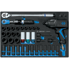 KING TONY (9-44805AMPV) Набор пневмоинструмента 1/2" с принадлежностями, ложемент, 41 предмет