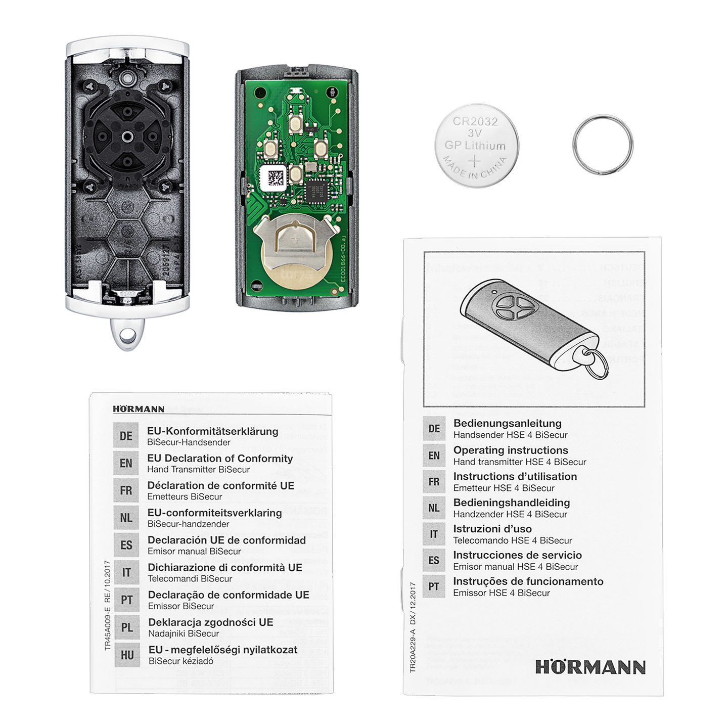 Hörmann Handsender HSE 4 BiSecur Frozen Grey