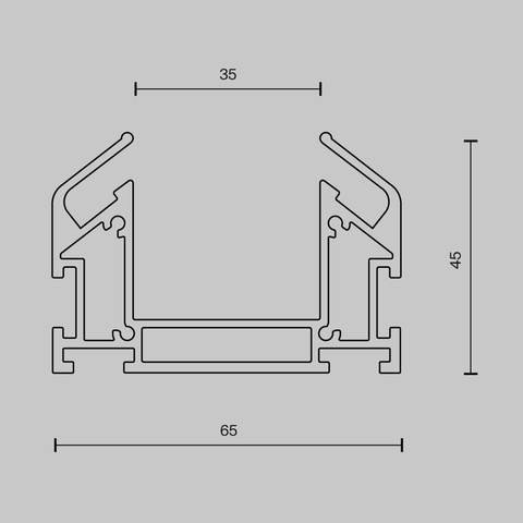 Профиль Maytoni Accessories for tracks trinity TRA005MP-312S