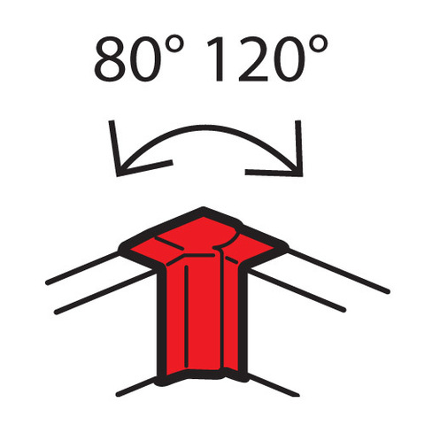 Кабель-канал 85x50 Внутренний изменяемый угол, от 80° до 120°. Цвет Белый. Legrand Metra (Легранд Метра). 638021