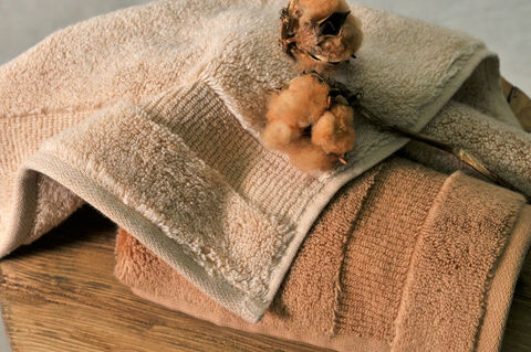 Полотенце 76x142 Hamam Heritage темно-карамельное