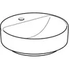 Geberit VariForm Раковина с установкой на столешницу круглой формы, D=45cm, с отв. под смеситель, без отв. перелива