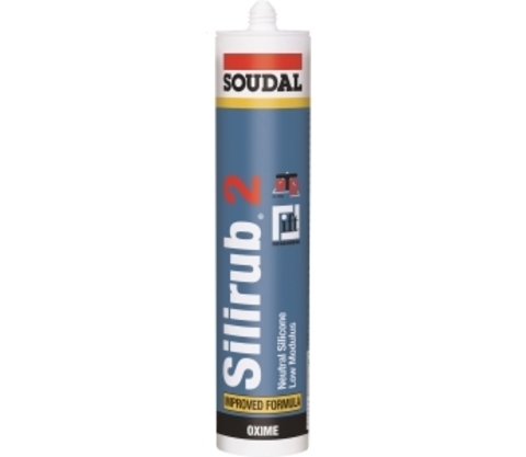 Soudal Silirub 2 герметик силиконовый нейтральный, 300 мл, чёрный