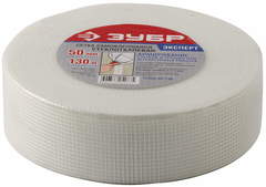 ЗУБР 5 см х 130 м, 3 х 3 мм, самоклеящаяся, стеклотканевая сетка, Профессионал (12465-05-130)