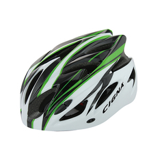 Велошлем Cigna WT-012 (чёрный/зелёный/белый)