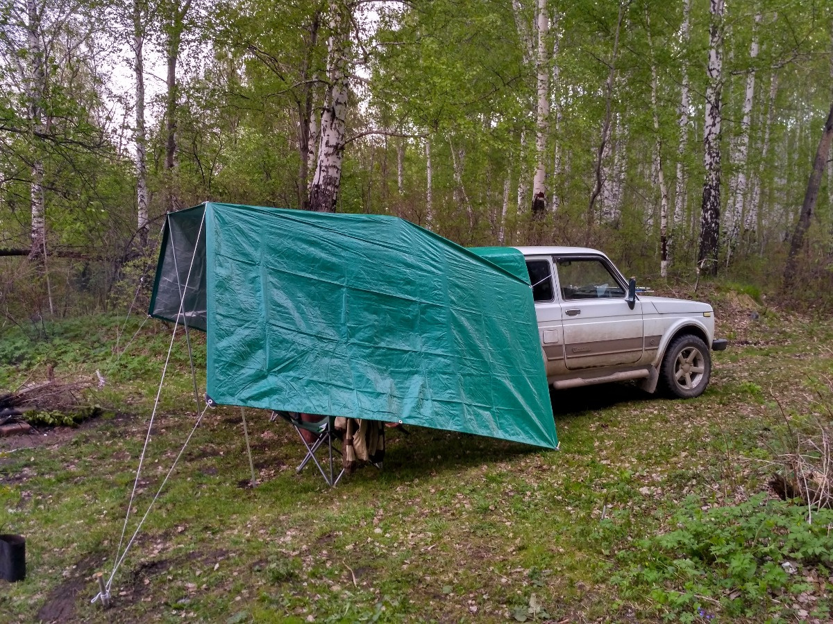 Тент тарпаулин, зеленый, 6 м х 8 м - купить по выгодной цене | Canadian  Camper