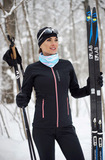 Женский утеплённый лыжный костюм Nordski Active Base Black 2020 без лямок