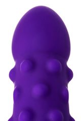 Фиолетовый вибратор с шишечками - 17 см. - 