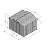 Металлический сарай GreenStorage Арчер D 267х245 зеленый