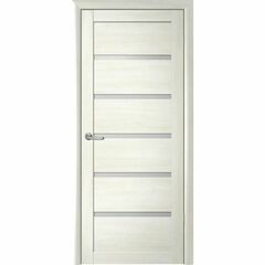 Купить Дверь экошпон Вена белый кипарис стекло матовое
