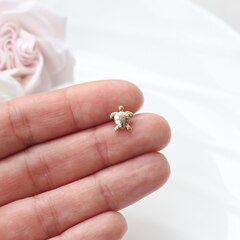 Подвеска спейсер Черепашка 9 мм, позолота, П566