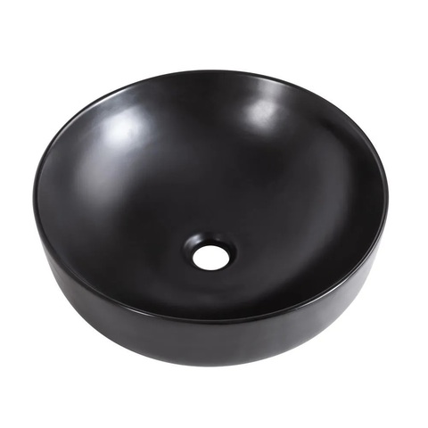 BelBagno BB1315-H301 Раковина накладная керамическая, круглая, чёрная матовая 410x410x130