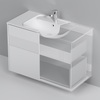 Am.Pm M8FFUX1002WM Func, База 2 ящика (push-to-open), 100 см, цвет белый матовый