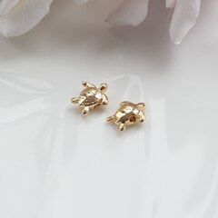 Подвеска спейсер Черепашка 9 мм, позолота, П566