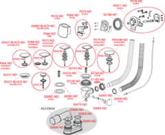 A564CRM3 Сифон для ванны автомат с напуском воды через перелив, хром