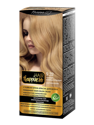 Белита М Hair Happiness Крем-краска для волос аммиачная 9.32 бежевый блондин