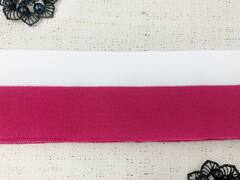 Подвязы трикотажные, ш. 6,5 см, L 118 см, белый с розовым