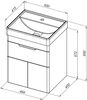 Aquanet 310143 Тумба Ирис new 50 подвесная 2 ящ. цв. белый глянец (310143)