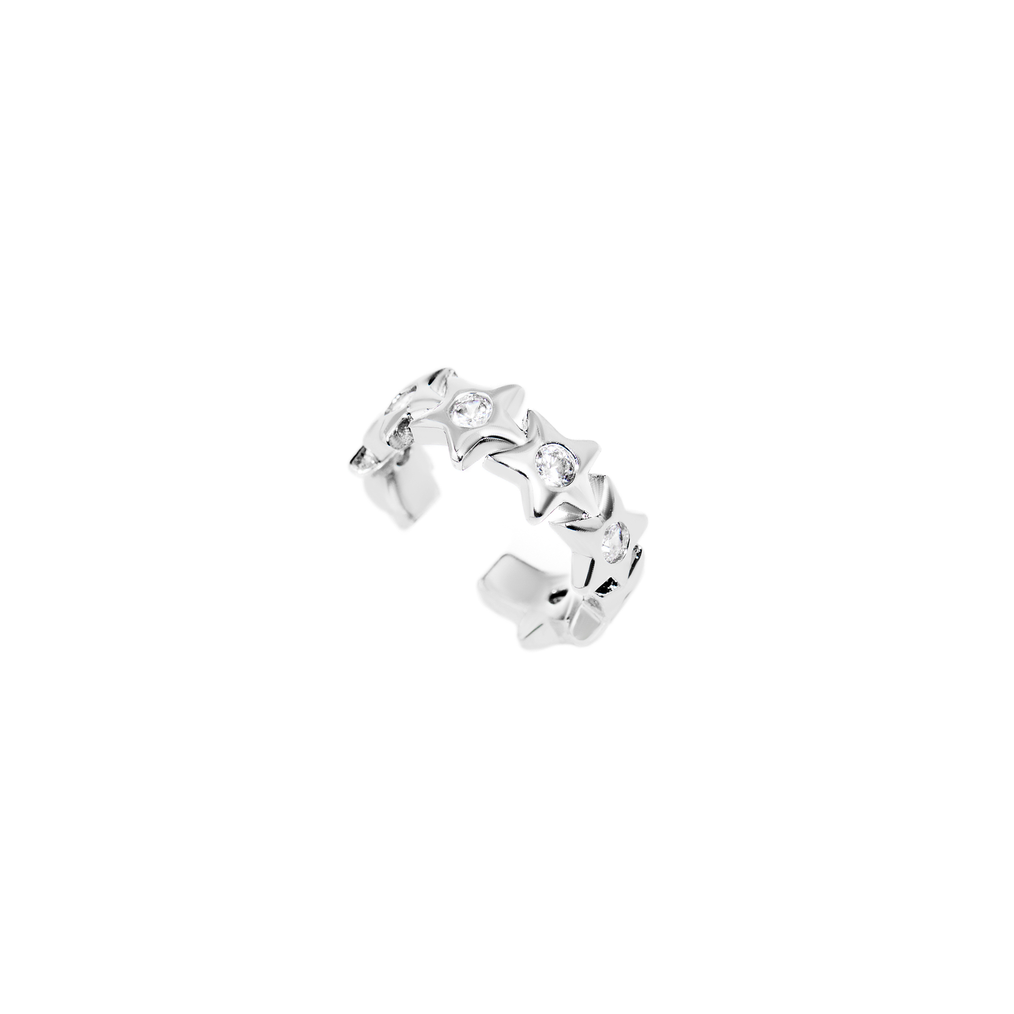 

Кафф Silver Cuff With Stars And Crystals