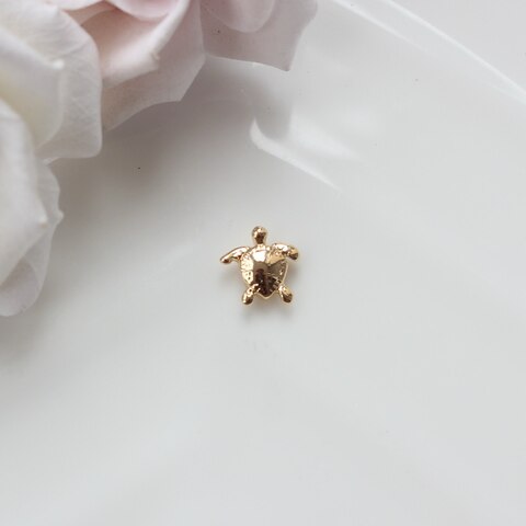 Подвеска спейсер Черепашка 9 мм, позолота, П566