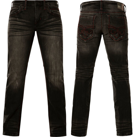 Affliction | Джинсы мужские Ace Fleur Night 110SS227 перед и сзади