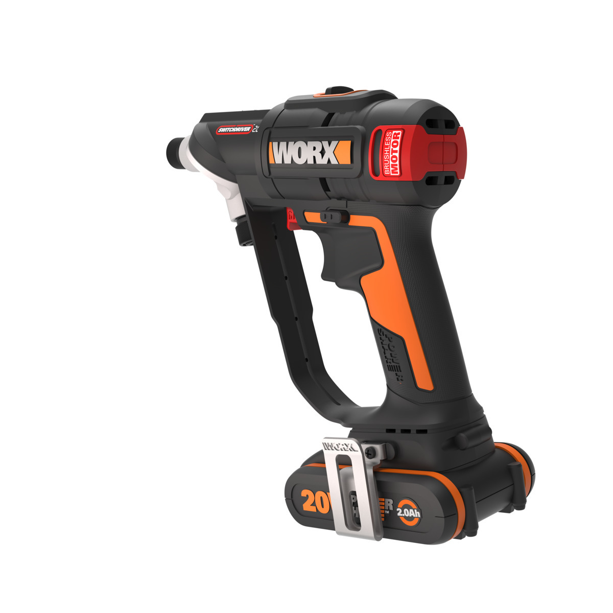 Дрель-шуруповерт аккумуляторная бесщёточная WORX Switchdriver 2.0 WX177, 50Нм, 20В, 2Ач x1, кейс