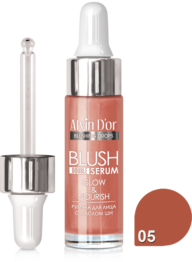 Alvin D`or B-3 Жидкие румяна Blush double Serum тон 05  15мл