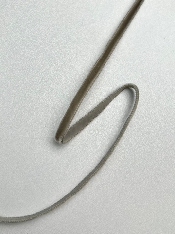 Тесьма бархатная, цвет: капучино, 5 мм