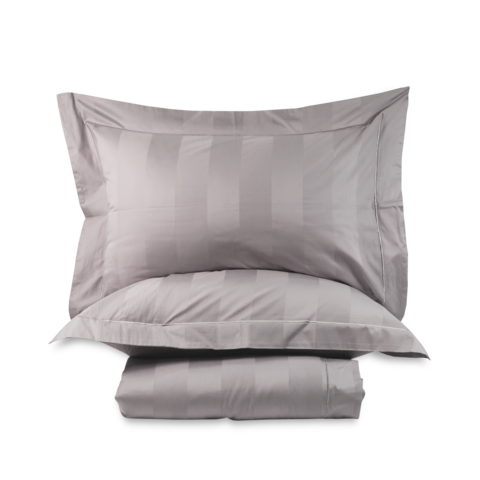 Постельное белье с одеялом из страйп-сатина Ritz | Grey