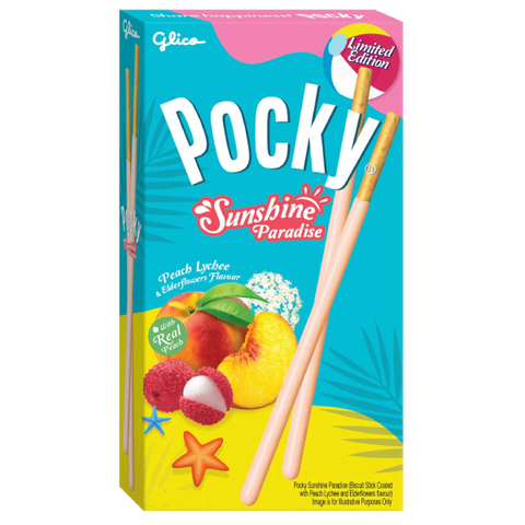 Бисквитные палочки в шоколаде с персиком, личи и бузиной Pocky Summer Paradise, 29 гр