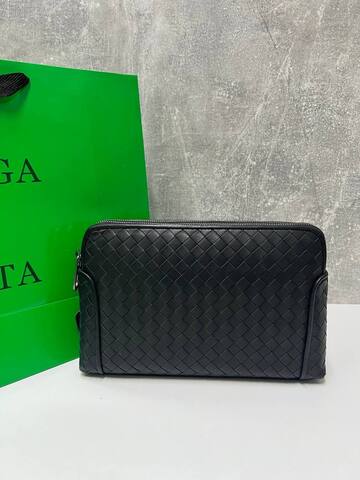 Клатч Bottega Veneta Intrecciato черный