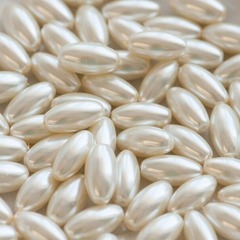 Бусины пришивные "Рис", р. 6х12 мм, кремовый