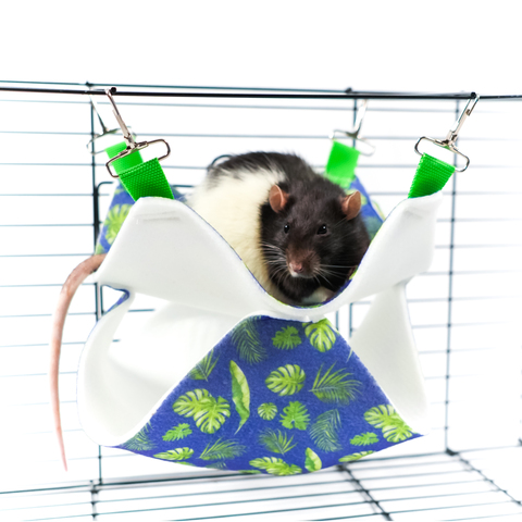 Гамак подвесной из фетра Bambini Pets "Двухуровневый" для грызунов и хорьков 23*23*6 см