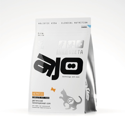 AJO Cat Hepatic сухой корм для кошек при хронической недостаточности 400 гр