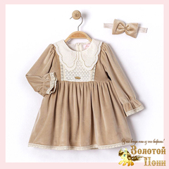 Платье с повязкой детское (74-92) 251108-A1332