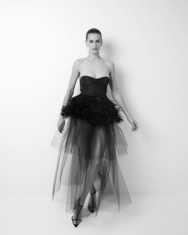 Подъюбник из формодержащей сетки черный