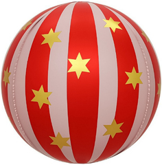 К Сфера, Шар, Золотые звезды, Красный, 25